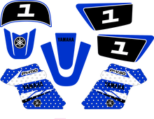 Load image into Gallery viewer, Blue/Black Racing Style Graphics kit for Yamaha PW50