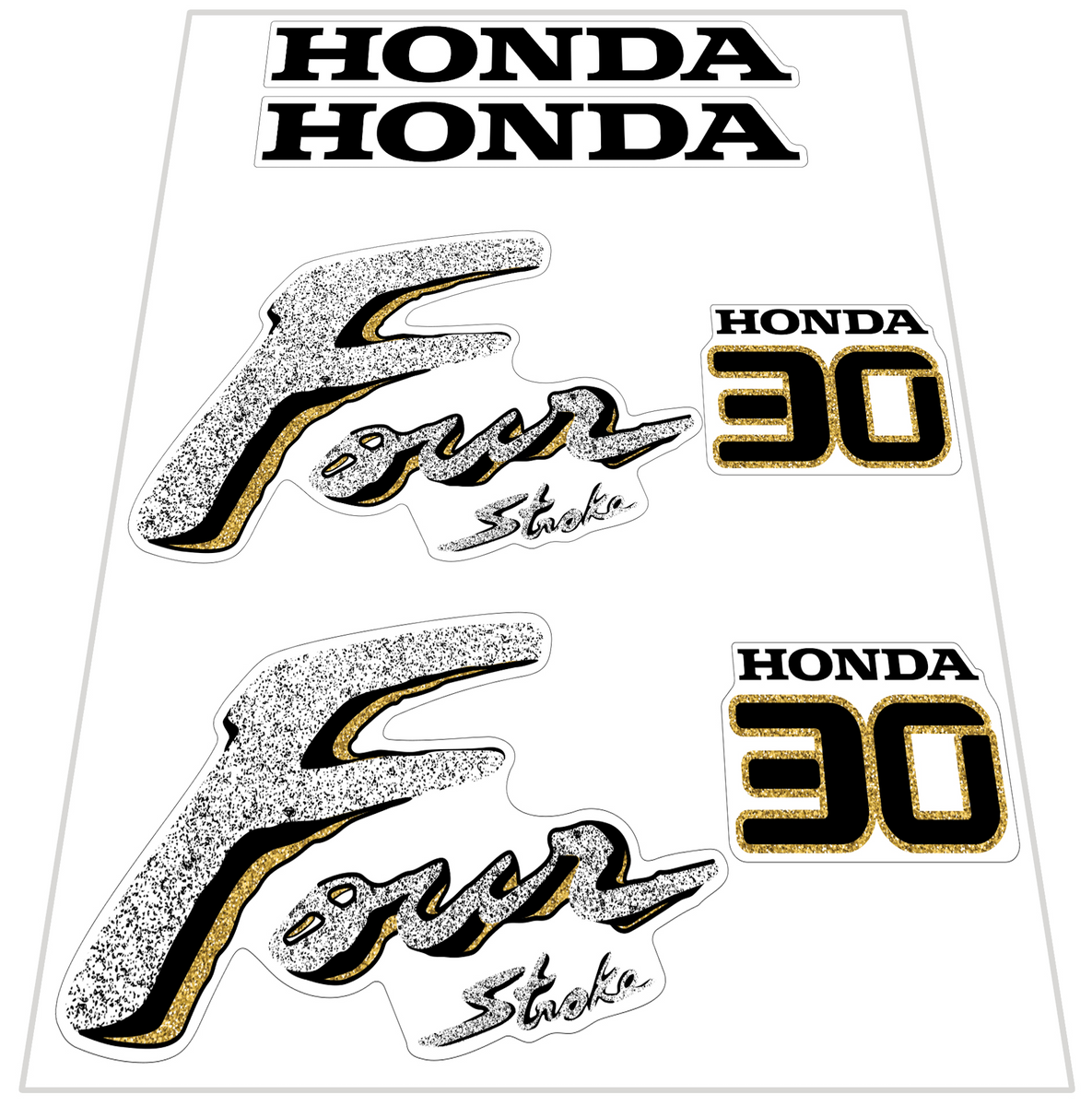 Honda 30hp Fourstroke Aftermarket Decal Kit – Pulse Decals