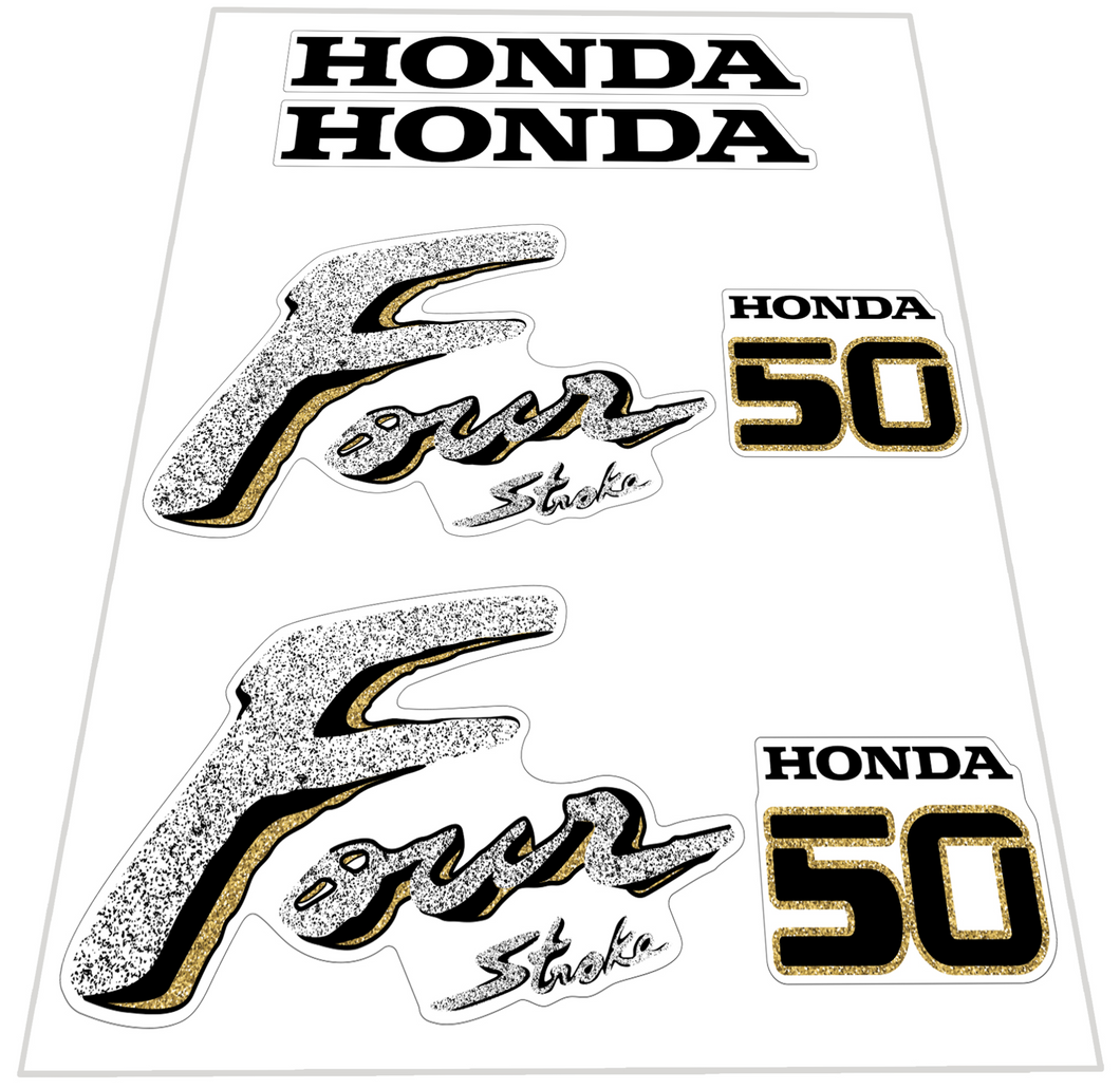 50hp Honda Fourstroke Decal Kit