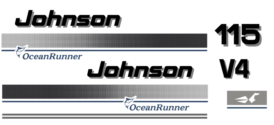 Johnson Ocean Runner 115hp AfterMarket Decal Kit