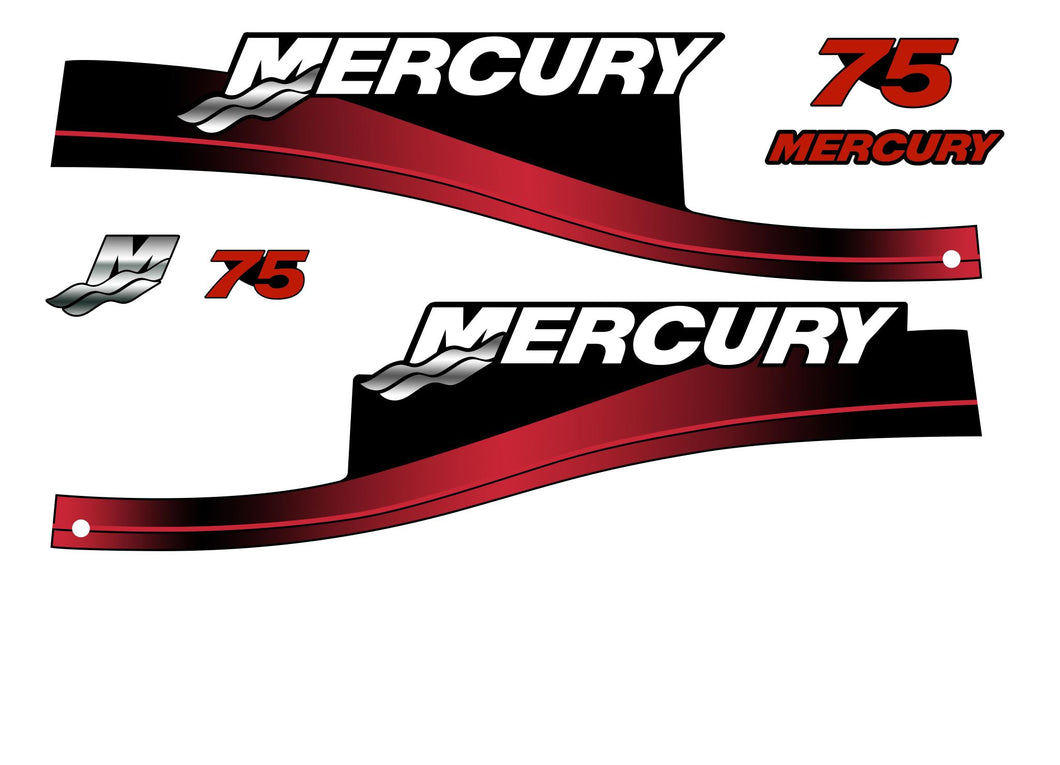 Mercury 75hp Two stroke Aftermarket Decal Kit