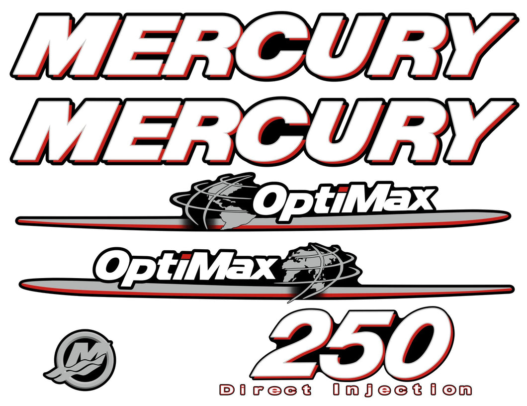 Aftermarket Decal kit for Mercury Optimax 250hp