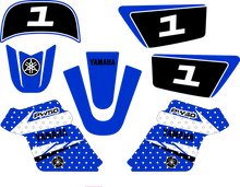 Load image into Gallery viewer, Blue/Black Racing Style Graphics kit for Yamaha PW50
