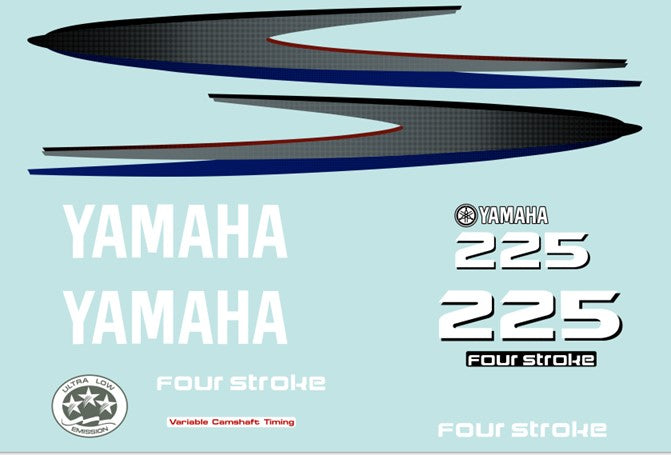 Yamaha 225hp Fourstroke Decal Kit
