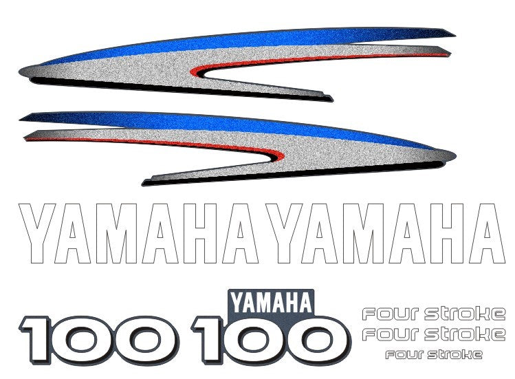 Yamaha 100hp Fourstroke Decal Kit